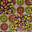 African Wax Print Fabric ( Ankara) - Orange / Yellow - Afrilege