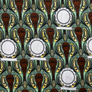 African Wax Print Fabric (Ankara) - Green / Brown - Afrilege
