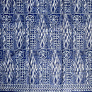 Bamileke Ndop Patterns African Wax Print Fabric (Ankara) - Blue / White - Afrilege