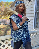 Bamileke Authentic Ndop Cloth Attire "TOP" from Cameroon For Men and Women - Afrilege