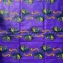 African Wax Print Fabric (Ankara) - Purple / Orange - Afrilege