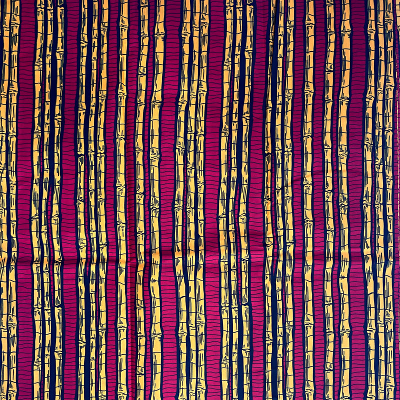 African Wax Print Fabric ( Ankara) - Red / Orange