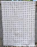 African Mudcloth Fabric from Mali - White / Black - Afrilege