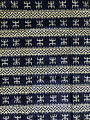 African Wax Print Fabric by the yard - Black / Yellow - Afrilege