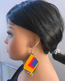 Zarah African Print Drop Earrings - Afrilege