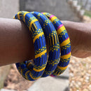 Adama African Print Bangle Bracelets - Afrilege