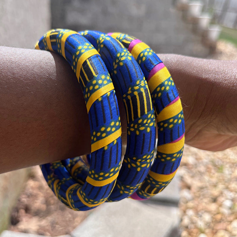 Adama African Print Bangle Bracelets