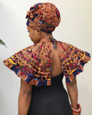 Carol African Print Web Shoulder Choker Necklace - Afrilege