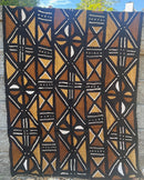 African Handmade Mud Cloth Bogolan Fabric - Black / Brown - Afrilege