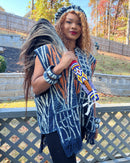 Bamileke Authentic Ndop Cloth Attire "TOP" from Cameroon For Men and Women - Afrilege