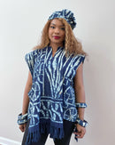 Bamileke Authentic Ndop Cloth Attire "TOP" from Cameroon For Men and Women - Afrilege