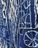 Bamileke Authentic Ndop Textile Tapestry Cloth from Cameroon - Afrilege