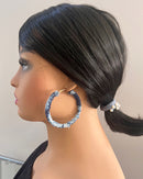 Bamileke Authentic Ndop Textile EARRINGS from Cameroon - Afrilege