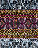 Toghu Atoghu African Print Fabric - Blue / Orange - Afrilege