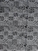 Bamileke Atoghu Ndop African Wax Print Fabric - Black - Afrilege