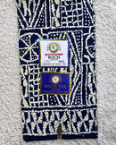 Bamileke Ndop pattern African Wax Print Fabric - Blue - Afrilege