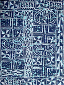 Bamileke Ndop pattern African Wax Print Fabric - Blue - Afrilege
