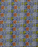 Atoghu Bangangte African Wax Print Fabric - Blue / Red / Yellow - Afrilege