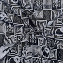 Satin Bamileke Ethnic Pattern African Print Fabric - Afrilege