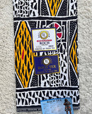 Bamileke Ndop pattern African Wax Print Fabric - Brown / Orange - Afrilege