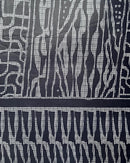 Bamileke Ndop Patterns African Wax Print Fabric (Ankara) - Navy blue / Grey - Afrilege
