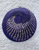 Uganda hand woven Baskets 12" - Purple / Black / Beige - Afrilege