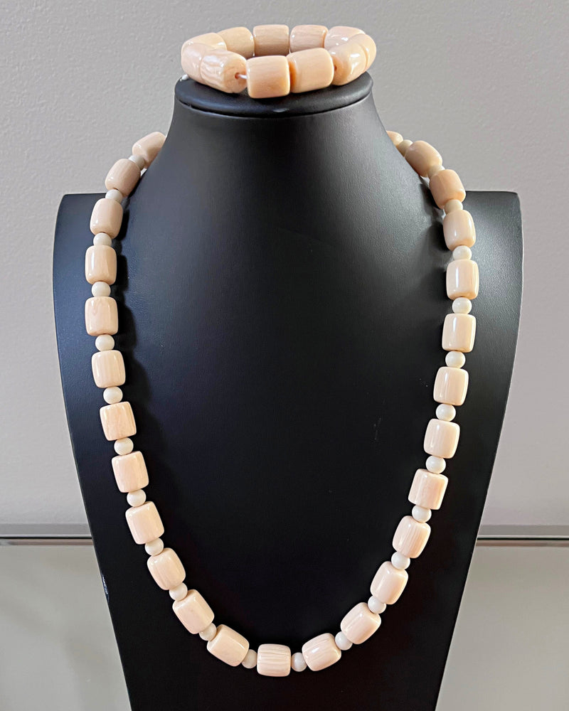 African Agate Beads Necklace - Afrilege