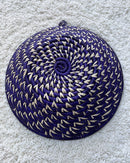 Uganda hand woven Baskets 12" - Purple / Beige - Afrilege