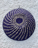 Uganda hand woven Baskets 12" - Purple / Beige - Afrilege