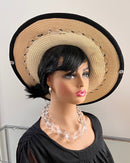 Straw Church Sun Hat - Tan / Beige