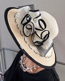 Straw Church Sun Hat - Tan / Beige