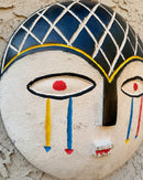 Handcrafted African Painted Wooden Wall Decorative Mask