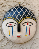 Handcrafted African Painted Wooden Wall Decorative Mask