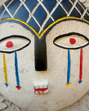 Handcrafted African Painted Wooden Wall Decorative Mask