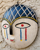 Handcrafted African Painted Wooden Wall Decorative Mask