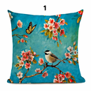 Floral Spring Bird Decorative Throw Pillow Covers - Afrilege