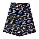 African Wax Print Fabric ( Ankara) - Black / Blue / Brown - Afrilege