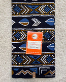 African Wax Print Fabric ( Ankara) - Black / Blue / Brown - Afrilege