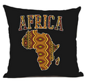 African Map Pillow Cover - Black / Multicolor - Afrilege