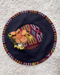 Toghu Fascinator Flat Derby Hat - Black / Burgundy