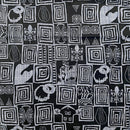 Satin Bamileke Ethnic Pattern African Print Fabric - Afrilege