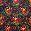 African Wax Print Fabric (Ankara) - Black / Red - Afrilege