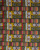 African Wax Print Fabric (Ankara) - Black / Red / Yellow - Afrilege