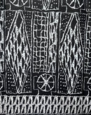 Bamileke Ndop pattern African Wax Print Fabric - Black - Afrilege
