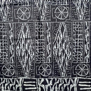Bamileke Ndop Patterns African Wax Print Fabric (Ankara) - Black / Gray - Afrilege