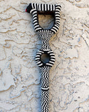 Bamileke Hand Beaded African Carved Walking Stick / Cane - Afrilege