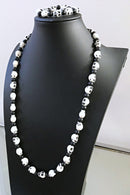 Beige skull beads necklace for men - Afrilege