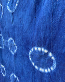 Authentic African Handmade Bogolan Mud Cloth - Deep Blue / White - Afrilege