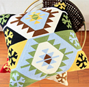 Rug Style Embroidered Textured Pillow Cover - Afrilege