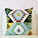 Rug Style Embroidered Textured Pillow Cover - Afrilege